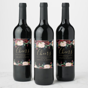Rótulo De Garrafa De Cerveja Vidraças Românticas De Vidro De Flor