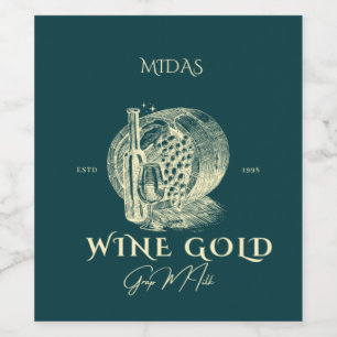 Rótulo De Garrafa De Cerveja Vin de haute qualité MIDAS