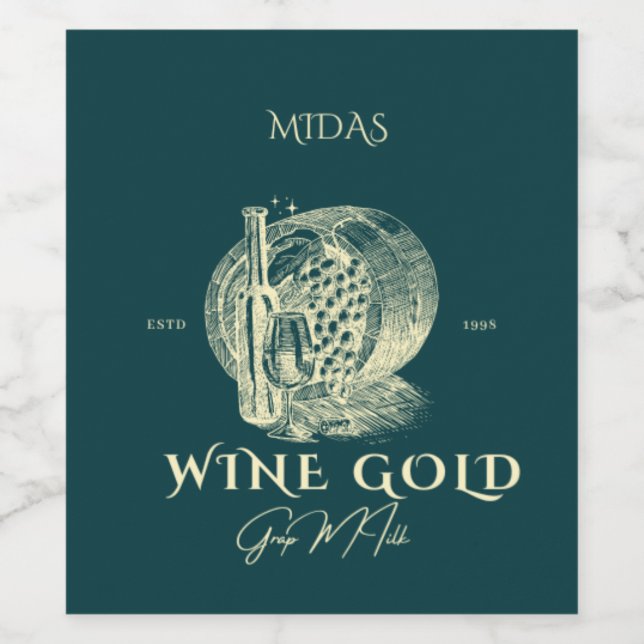 Rótulo De Garrafa De Cerveja Vin de haute qualité MIDAS (Rótulo Único)