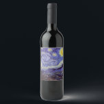 Rótulo De Garrafa De Cerveja Vincent Van Gogh Starry Night Vintage Fine Art<br><div class="desc">Vincent van Gogh Starry Night Fine Art Painting Starry Night Starry Night é uma pintura do artista poste-impressionista holandês Vincent van Gogh. O céu azul à noite está cheio de nuvens, estrelas e uma lua crescente brilhante. A Noite Estrelada é a única noturna na série de visões da janela do...</div>