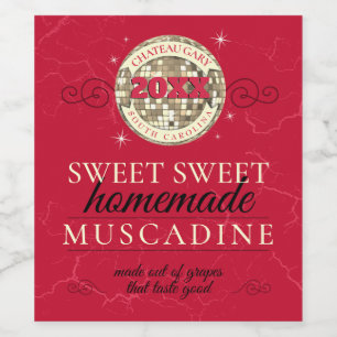 Rótulo De Garrafa De Cerveja Vinha caseira de cor personalizada da bola de Disc