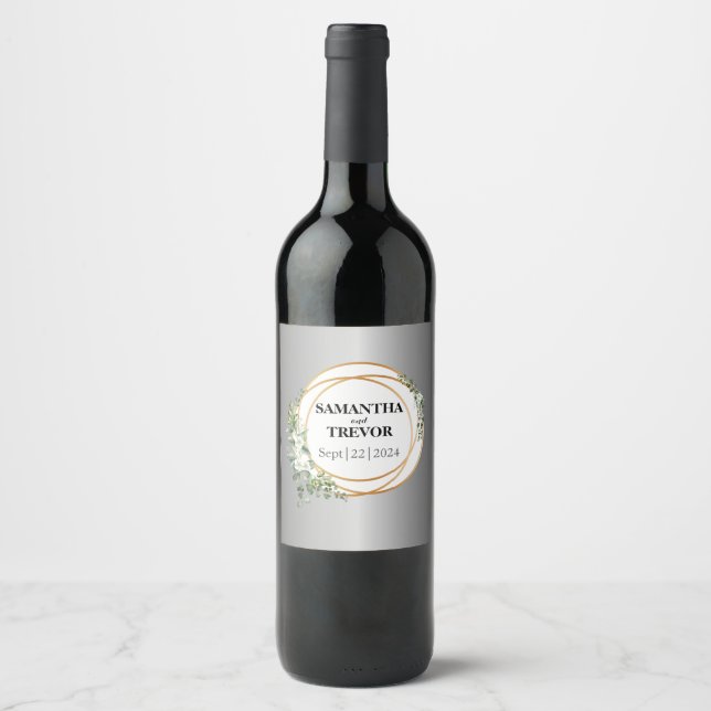 Rótulo De Garrafa De Cerveja Vinhas Douradas: Um Rótulo de Vinho Serenata de Pr (Frente)
