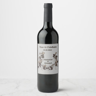 Rótulo De Garrafa De Cerveja Vinhas Vintage da Celebração Caseira Elegante