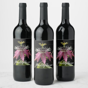 Rótulo De Garrafa De Cerveja Vinheta de garrafa de vinho, flora passiva