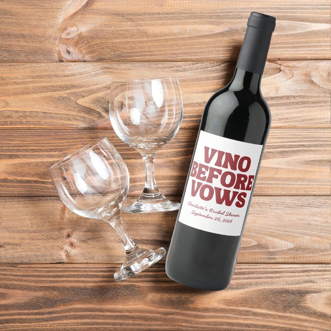 Rótulo De Garrafa De Cerveja Vinho Antes dos Votos Brunch de Noiva Borgonha (Criador carregado)