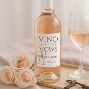 Rótulo De Garrafa De Cerveja Vinho Antes dos Votos Doodle Vinho Saúde Chá de No