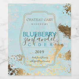 Rótulo De Garrafa De Cerveja Vinho caseiro personalizado dístico dourado