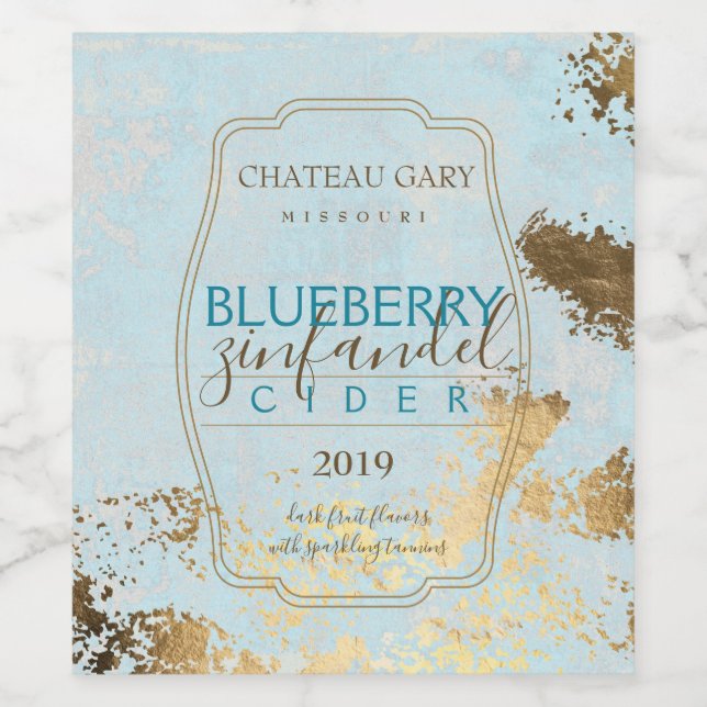 Rótulo De Garrafa De Cerveja Vinho caseiro personalizado dístico dourado (Rótulo Único)