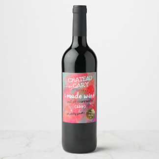 Rótulo De Garrafa De Cerveja Vinho caseiro personalizado rótulo bagunçado aquar