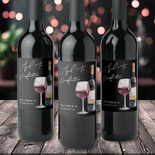 Rótulo De Garrafa De Cerveja Vinho de Aniversário Envelhecido à Perfeição