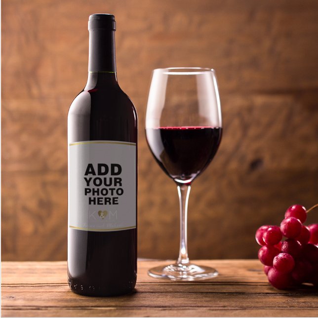 Rótulo De Garrafa De Cerveja vinho de casamento fotográfico (Criador carregado)