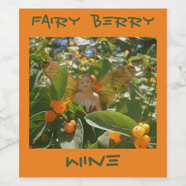 RÓTULO DE GARRAFA DE CERVEJA VINHO DE FAIRY BERRY - (Rótulo Único)