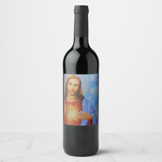 Rótulo De Garrafa De Cerveja Vinho de Jesus (Frente)