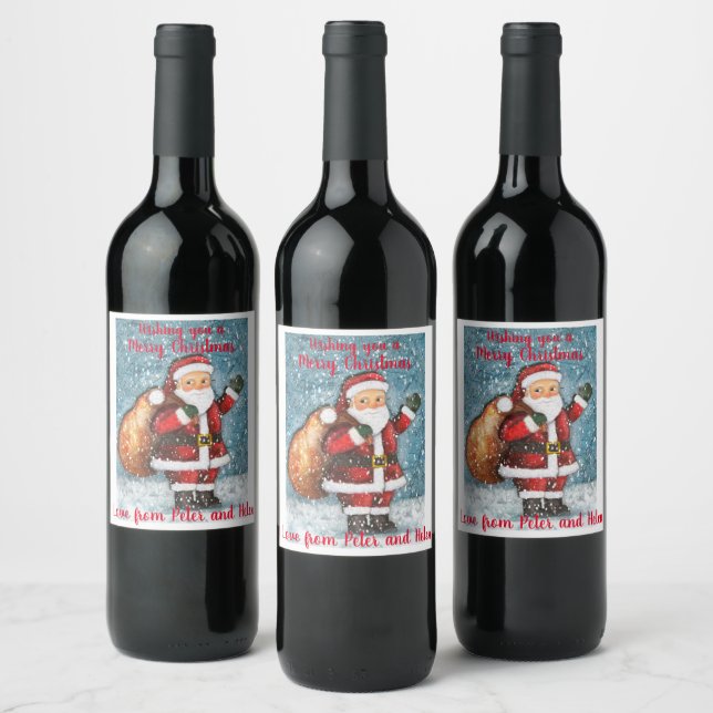 Rótulo De Garrafa De Cerveja Vinho de Natal (Garrafas)
