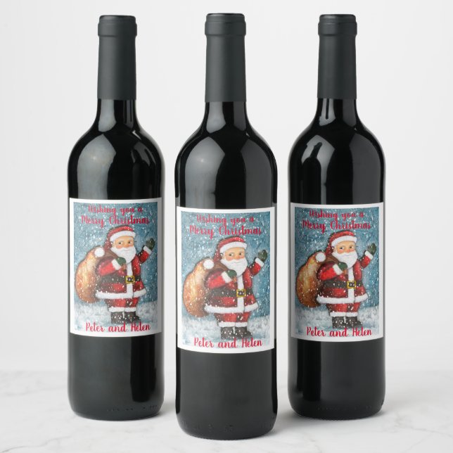 Rótulo De Garrafa De Cerveja Vinho de Natal (Garrafas)