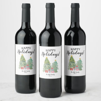 Rótulo De Garrafa De Cerveja Vinho de Natal personalizado