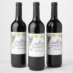 Rótulo De Garrafa De Cerveja Vinho de Uva Roxa