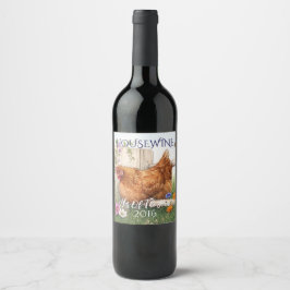Rótulo De Garrafa De Cerveja Vinho do Ano do Galo