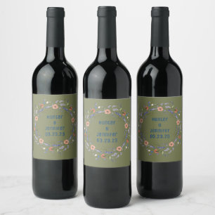 Rótulo De Garrafa De Cerveja Vinho Elegente de Ensaio de recepções de casamento