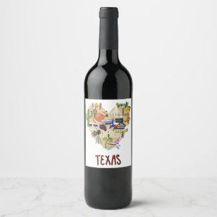 Rótulo De Garrafa De Cerveja Vinho Lavel de Texas