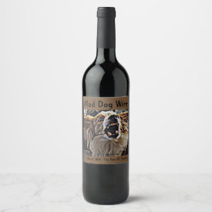 RÓTULO DE GARRAFA DE CERVEJA VINHO LOUCO 2 DO CÃO