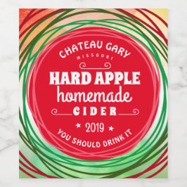 Rótulo De Garrafa De Cerveja Vinho personalizado de fruta caseira