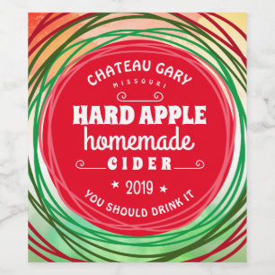 Rótulo De Garrafa De Cerveja Vinho personalizado de fruta caseira