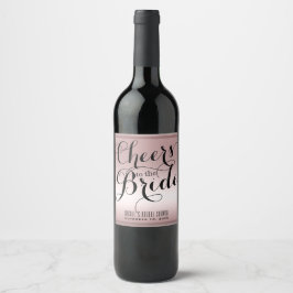 Rótulo De Garrafa De Cerveja Vinho Rosé Dourado Rosa PARA A NOIVA Bridal