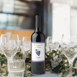 Rótulo De Garrafa De Cerveja Vinho Rótulo de Frasco Rótulo de Vinho com Uvas
