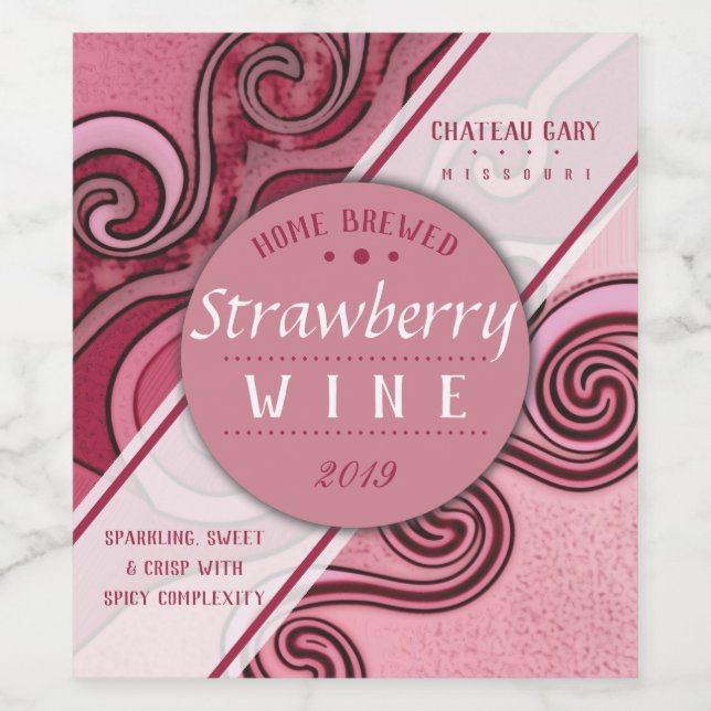 Rótulo De Garrafa De Cerveja Vinho tinto caseiro personalizado (Rótulo Único)