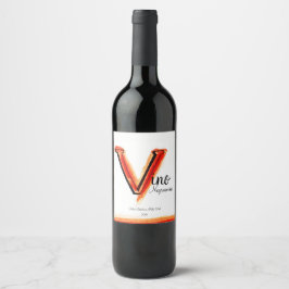 Rótulo De Garrafa De Cerveja Vinho tinto italiano Vinho tinto V rótulo artístic