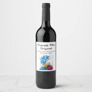 RÓTULO DE GARRAFA DE CERVEJA VINHOS DE VINHO DE DRAGONFLY