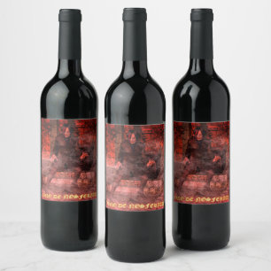 Rótulo De Garrafa De Cerveja Vino De Nosferatu