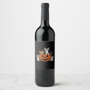 Rótulo De Garrafa De Cerveja Vintage anos 90 Gato Halloween Retro Assustador Te