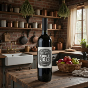 Rótulo De Garrafa De Cerveja Vintage Apple Cider Sticker