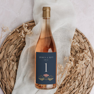 Rótulo De Garrafa De Cerveja Vintage Art Nouveau Vinho Frasco Número da Tabela