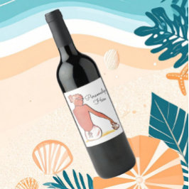 Rótulo De Garrafa De Cerveja Vintage beach girl with seashell summer elegant 