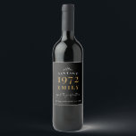 Rótulo De Garrafa De Cerveja Vintage Black Dourado Custom 50th Birthday<br><div class="desc">Minha Vintage Black Custom 50th Birthday Wine Label fará o evento que você está planejando perfeito. Basta aplicar às garrafas de vinho para uma celebração perfeita de aniversário.</div>