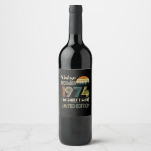 Rótulo De Garrafa De Cerveja Vintage, Dezembro De 1974, What I Want Limited Edi