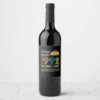 Rótulo De Garrafa De Cerveja Vintage Fevereiro De 1992 What I want Limited Edit