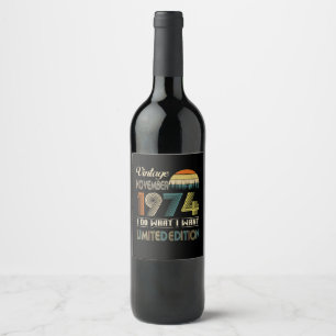 Rótulo De Garrafa De Cerveja Vintage Novembro De 1974 What I Want Limited Editi