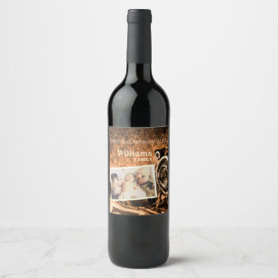Rótulo De Garrafa De Cerveja Vintage retro clássica câmera rusticidade família