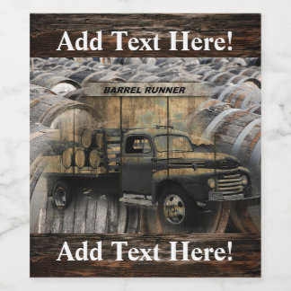 Rótulo De Garrafa De Cerveja Vintage Truck Antiguamente Caminhão Vinheta Vinho