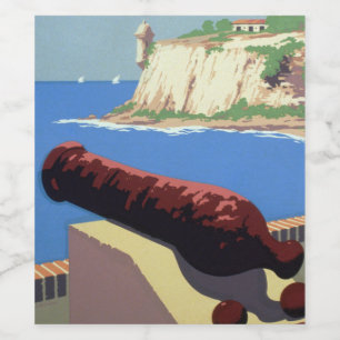 Rótulo De Garrafa De Cerveja Visite Porto Rico, Fortaleza El Morro, Velho San J