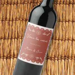 Rótulo De Garrafa De Cerveja Vivan Los Novios Papel Picado Casamento Mexicano