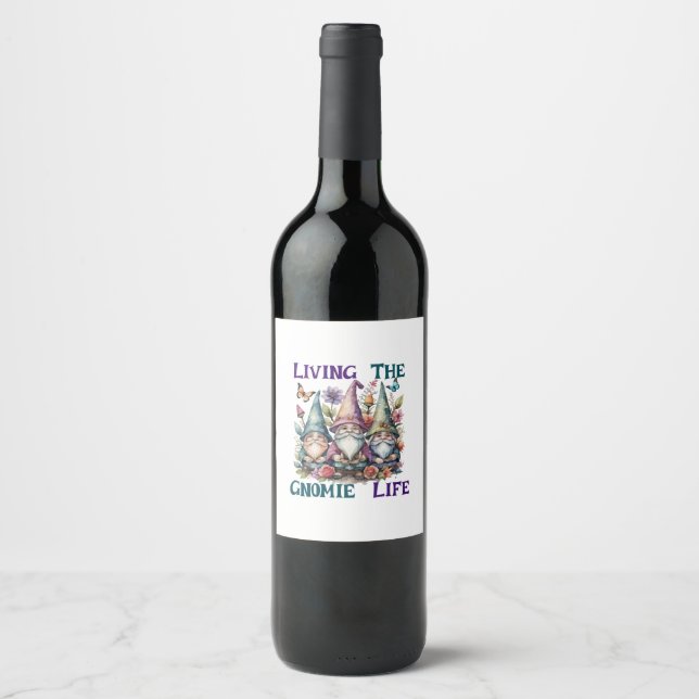 Rótulo De Garrafa De Cerveja Vivendo a Vida de Gnomo (Frente)