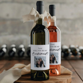 Rótulo De Garrafa De Cerveja Você Será Minha Dama de Honra Proposta de Foto Per