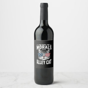 Rótulo De Garrafa De Cerveja Você Tem a Moral de um Gato de Rua Piada engraçada
