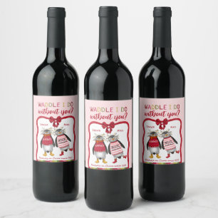 Rótulo De Garrafa De Cerveja Waddle Eu Faço Sem Você? Feliz Natal do Casal