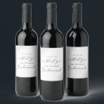 Rótulo De Garrafa De Cerveja Wash de Aquarela | Proposta Blush Bridesmaid<br><div class="desc">Esta etiqueta de vinho de proposta de mulher-mãe de lenha de lavagem aquática é perfeita para um casamento moderno. O design simples e clássico apresenta um salto de cor de água rosa pincelada e pastel com estilo elegante minimalista.</div>